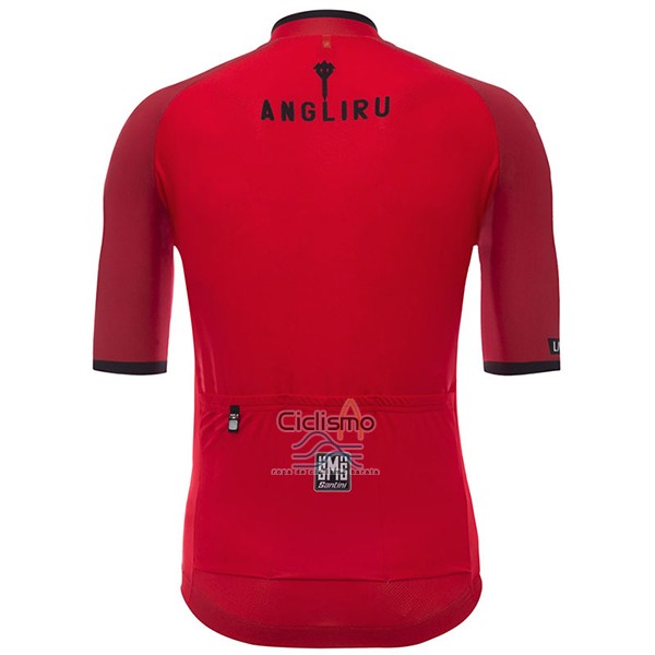 Angliru Vuelta Espana Ropa Ciclismo Culotte Corto 2017 Hombre Mangas Cortas Rojo
